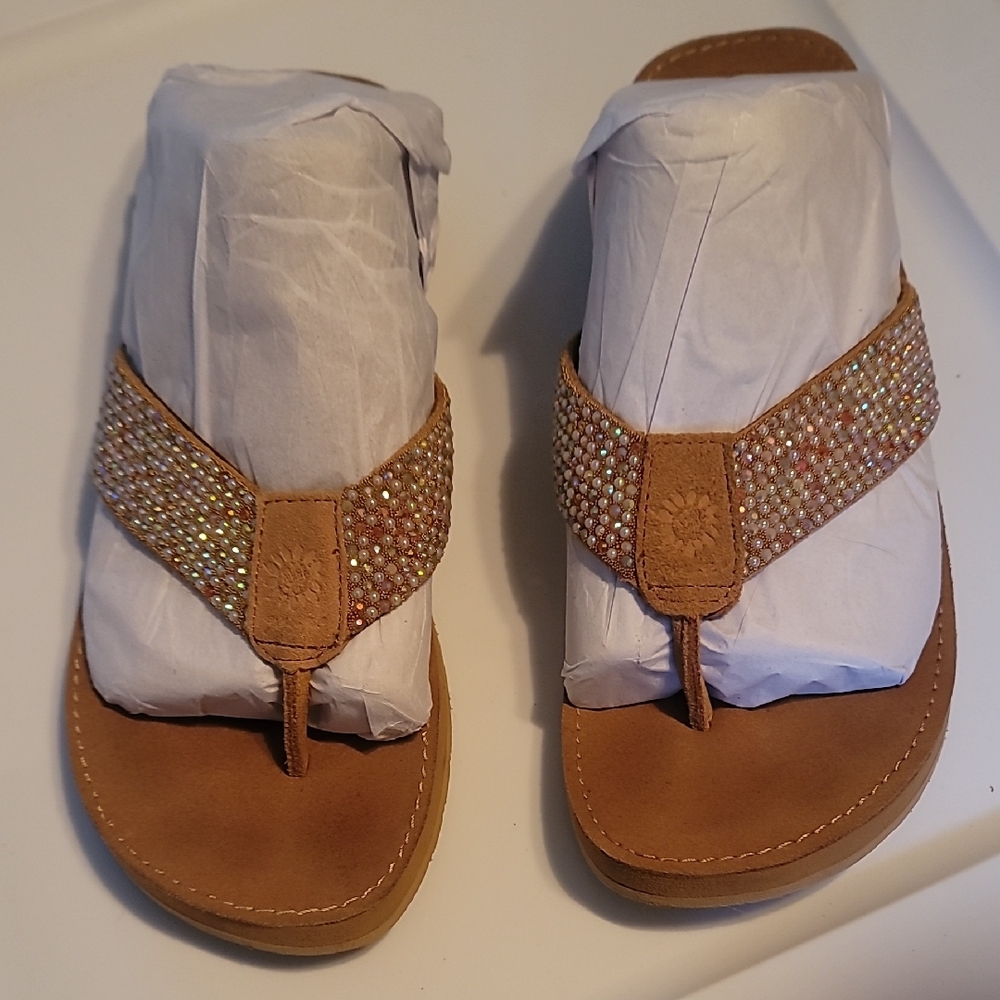 Yellowbox Tan Embellished Sandals